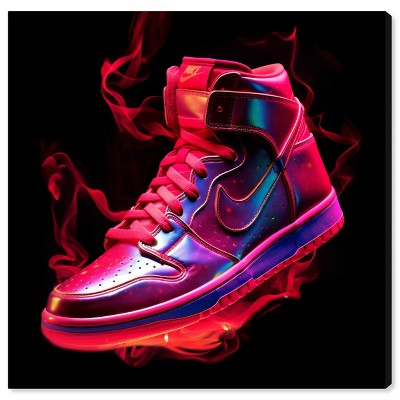 Notoriart Flaming Hot Sneaker Wall Art Unframed