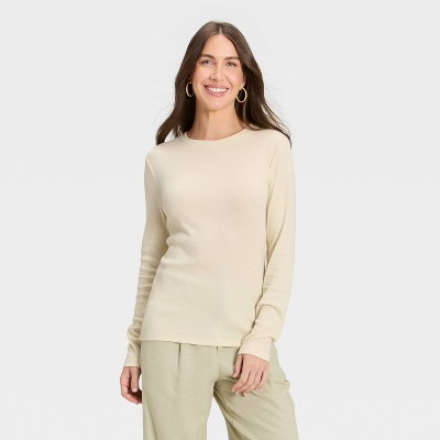 Women's Slim Fit Long Sleeve Top - A New Day™