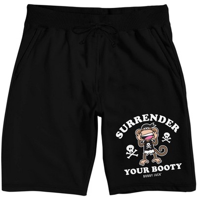 Bobby Jack Surrender Your Booty Men's Black Sleep Pajama Shorts