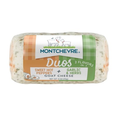Montchevre Duo Log Sweet Pepper & Garlic Herb Cheese - 4oz