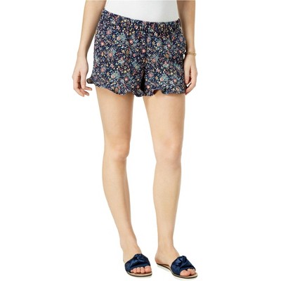 maison Jules Womens Ruffled Floral Casual Walking Shorts