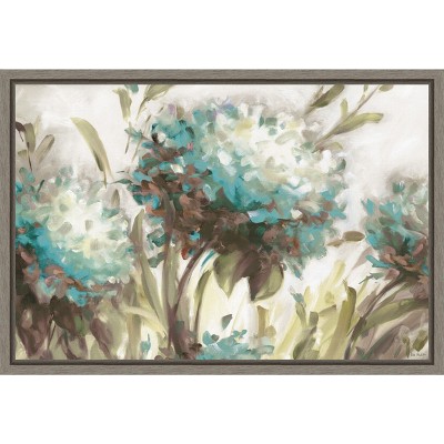 Amanti Art Hydrangea Field Neutral by Lisa Audit Canvas Wall Art Print Framed 23-in. x 16-in.