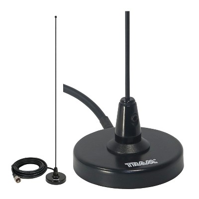 Tram® 150 MHz to 155 MHz VHF Pre-Tuned Magnet Antenna, 19-1/4-In. Tall with 12-Ft. RG58 Cable and PL-259 Connector in Black