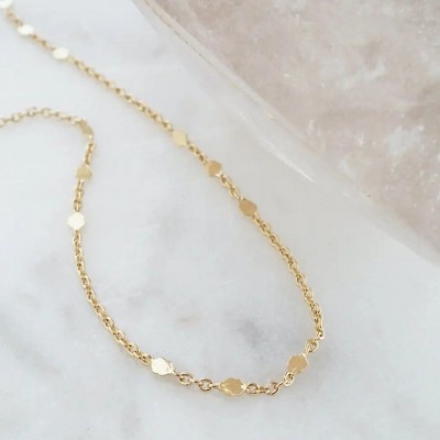Morse Code Chain Necklace in Gold, Rose Gold, Silver - Honeycat