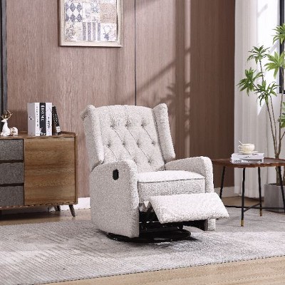 CAVINAS Rocking Recliner Chair, 360 Degree Swivel Chair, Nursery Rocking Chair, Modern Glider Chair, Modern Rocking Swivel Recliner Chair