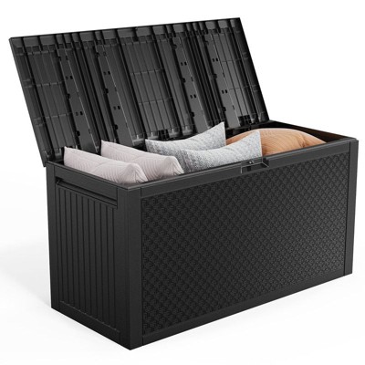 Karl Home 90 Gallons Plastic Deck Box Outdoor Storage