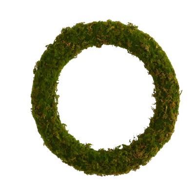 Nearly Natural 20-in Moss Artificial Wreath