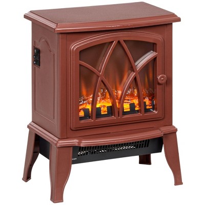NAYSAYE Indoor Fireplace Freestanding Stove Classic Style for Living Room , Red, 14.3"*9.5"*18"