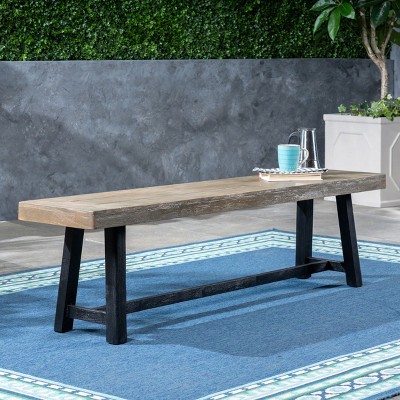 GDFStudio Foster Outdoor 63" Acacia Wood Bench