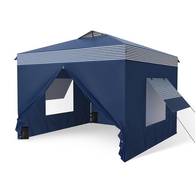 Captiva Designs 10’x10’ Pop-Up Canopy Tent with Sidewalls – Easy Setup, Waterproof, and Ventilated for Outdoor Events and Parties