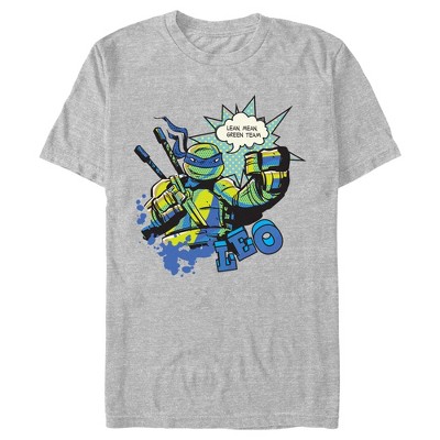 Men's Teenage Mutant Ninja Turtles Comic Leonardo Green Team T-Shirt