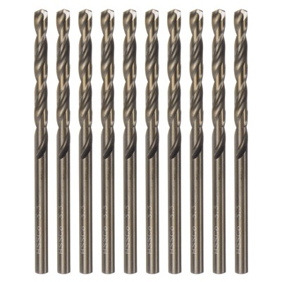 Unique Bargains M35 High Speed Steel Cobalt Jobber Twist Drill Bits 10 Pcs