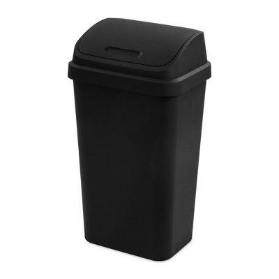 Sterilite Kitchen Swing Top Lidded Wastebasket Trash Can