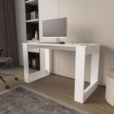 NicBex Writing Computer Desk Spacious Work Scratch-Resistant Surface  Minimalist Wooden Design for Home Office