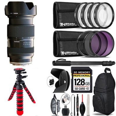 Tamron 28-75mm Di III VXD G2 Lens (Sony E) +7 Piece Filter & More - 128GB Kit
