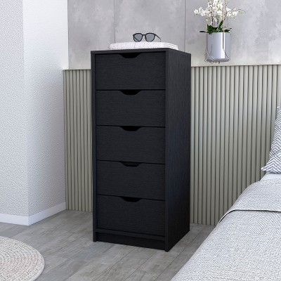 Okak 5-Drawer Narrow Dresser,Vertical Chest for Small Spaces,Tall Storage Cabinet with Soft-Close Drawers for Bedroom/Entryway/Living Room