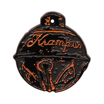 1 1/2" Krampus™ Jingle Bell Ornament Full-Color Enamel Pin