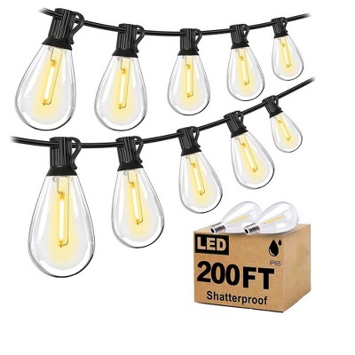 Itopfox Ultra Long Outdoor LED String Lights with Shatterproof S11 Edison Bulbs, Waterproof Hanging Light for Backyard Deck Porch Party Decor