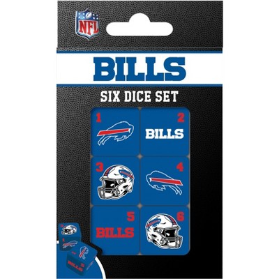 MasterPieces Officially Licensed NFL Buffalo Bills - 6 Piece D6 Gaming Dice Set Ages 6 and Up