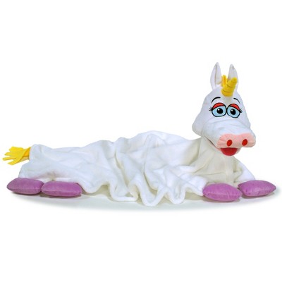 Happy Nappers Cuddleuppets: Unicorn - White-Purple - 2-In-1: Plush Puppet & Blanket