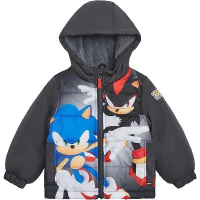 Sonic the Hedgehog Boys’ Heavyweight Puffer Hooded Bubble Jacket Winter Coat