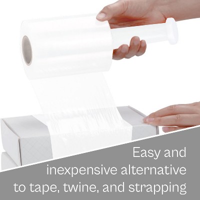 PSBM 18 Rolls White 3" x 1000 Ft x 80 Ga Pallet Wrap Stretch Film with Free Dispenser