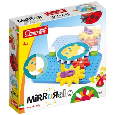 Quercetti: Mirrorello – Gear Assembly Toy, Crank & Discs, STEM Learning, Kids 4+