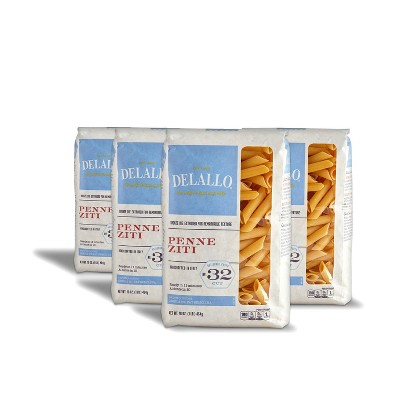 DeLallo Penne Ziti Pasta, 16 oz Bag, (4 Pack)