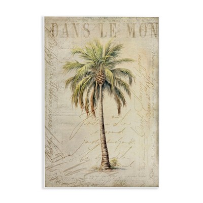 Stupell Industries Vintage Palm Tree Wall Plaque Art