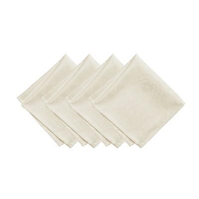 Elrene Caiden Elegance Damask Napkin, Set of 4 - 17" x 17" - Elrene Home Fashions