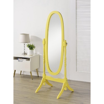 Roundhill Furniture Traditional Queen Anna Style Wood Floor Cheval Mirror