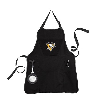 Grill Apron, Black, Pittsburgh Penguins