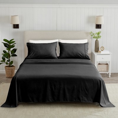 Great Bay Home Solid Microfiber Wrinkle-Resistant Sheet Set
