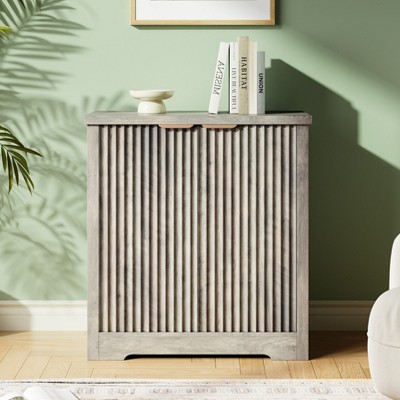 Fluted Buffet Sideboard Cabinet with Storage,2/4 Doors & Adjustable Shelf,Handle,Spacious Tabletop,Modern Wood Coffee Bar Console Table