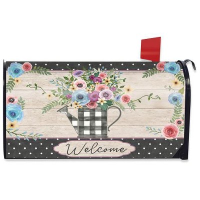 Buffalo Check Watering Can Magnetic Mailbox Cover Standard Briarwood Lane