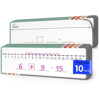 SCRIBBLEDO Dry Erase Number Line 4"x12" Sheets Pack of 10