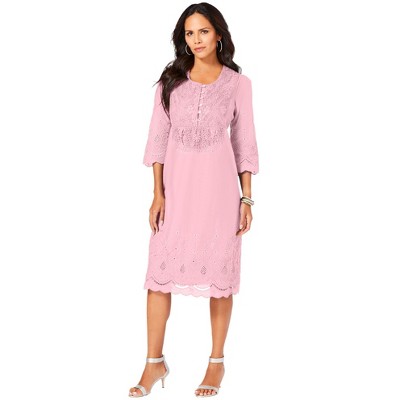 Roaman's Cotton Lace Dress
