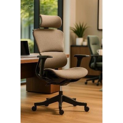 Bosmiller Ergonomic Mesh Office Chair - 360° Swivel, Adjustable Lumbar Support & 4D Armrests, Comfortable for Work/Gaming