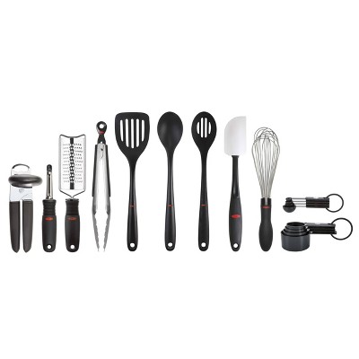 OXO 17pc Culinary and Utensil Set: Kitchen Utensils, Nylon & Stainless Steel, Adult Cooking Tools