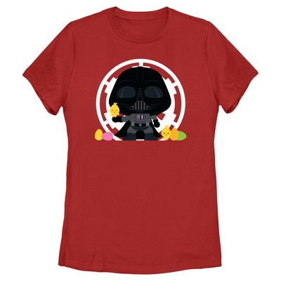 Women's Star Wars Darth Vader Loves Easter and Baby Chickens T-Shirt