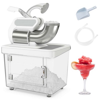 Costway 660LBS/H Commercial Ice Crusher with Dual Blades Safety On/Off Switch for Home Black/Red/White/Gray