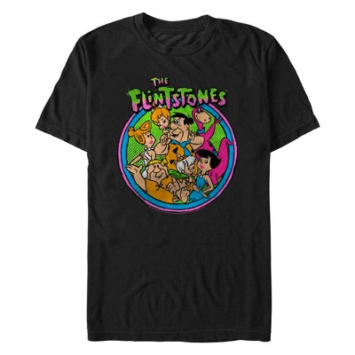 Men's The Flintstones Retro Circled Neighbors T-Shirt