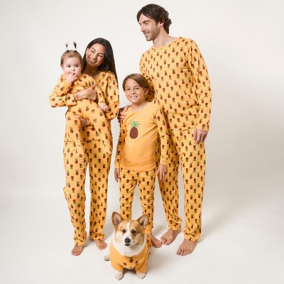 Leveret Cotton Matching Family Pajamas Pineapple Print