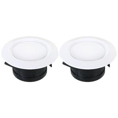 Unique Bargains ABS Plastic Adjustable Round with Screen Bathroom Office Air Vent Cover 2 Pcs