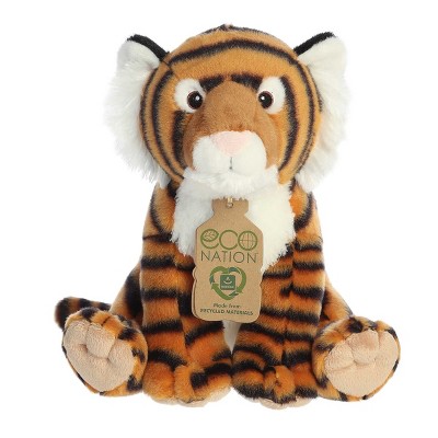 Aurora Medium Eco Hugs Bengal Tiger Eco Nation Eco-Friendly Stuffed Animal Orange 10"