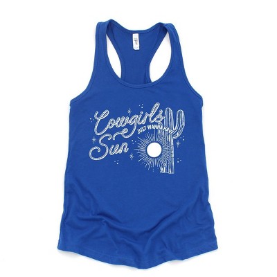 Simply Sage Market Women's Cowgirls Wanna Have Sun Graphic Racerback Tank
