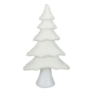 Northlight Cable Knit Christmas Tree Decoration - 16.75" - Cream