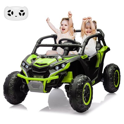 2-Seater Electric Utv for Kids, 24V 4WD Ride-On Car with Remote Control, Battery-Powered Off-Road Toy