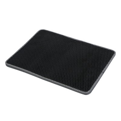 iMountek"Double Layer EVA Honeycomb Cat Litter Mat,  Litter Trapping Carpet, Scatter Rug Pad"Black