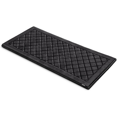 24"x58" MICRODRY SoftLux Diamond Embroidered Memory Foam Bath Mat/Runner with Skid Resistant Base